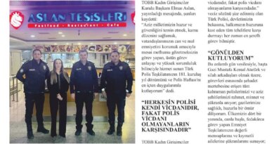 TOBB Kadın Girişimciler Kurulu Başkanı Elmas Aslan Polis Haftası’nı Kutladı